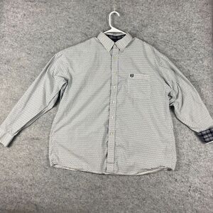 Panhandle Shirt Men's XL button up Geometric pullover print Flip cuff Statement